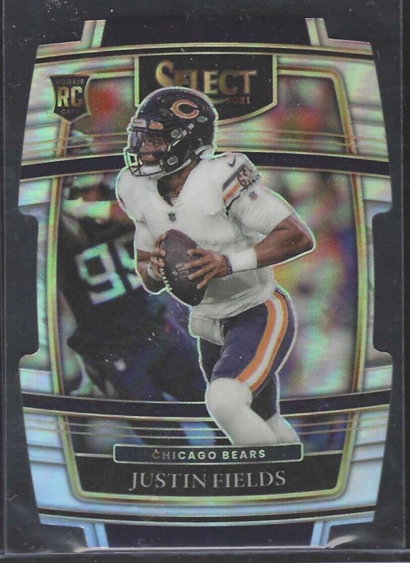 JUSTIN FIELDS 2021 PANINI SELECT CONCOURSE DIE CUT SILVER PRIZM ROOKIE RC #50