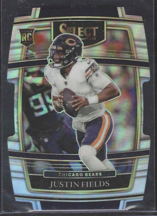 JUSTIN FIELDS 2021 PANINI SELECT CONCOURSE DIE CUT SILVER PRIZM ROOKIE RC #50