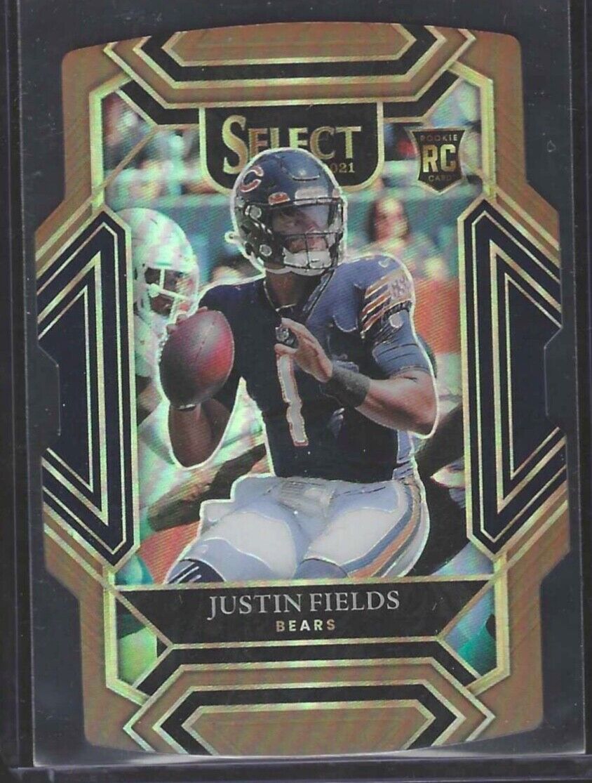 JUSTIN FIELDS 2021 PANINI SELECT CLUB LEVEL DIE CUT COPPER PRIZM RC #D 56/199