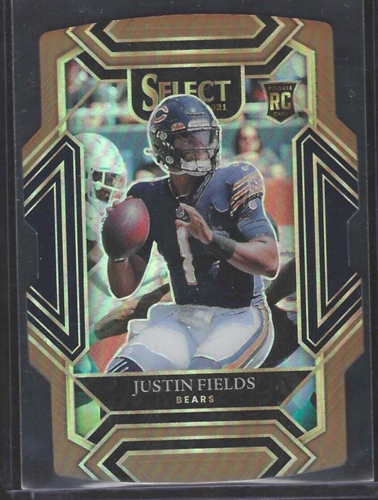 JUSTIN FIELDS 2021 PANINI SELECT CLUB LEVEL DIE CUT COPPER PRIZM RC #D 56/199