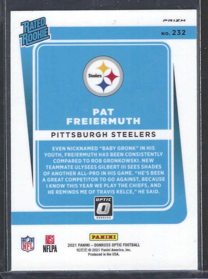PAT FREIERMUTH 2021 PANINI DONRUSS OPTIC SILVER PRIZM RATED ROOKIE RC #232