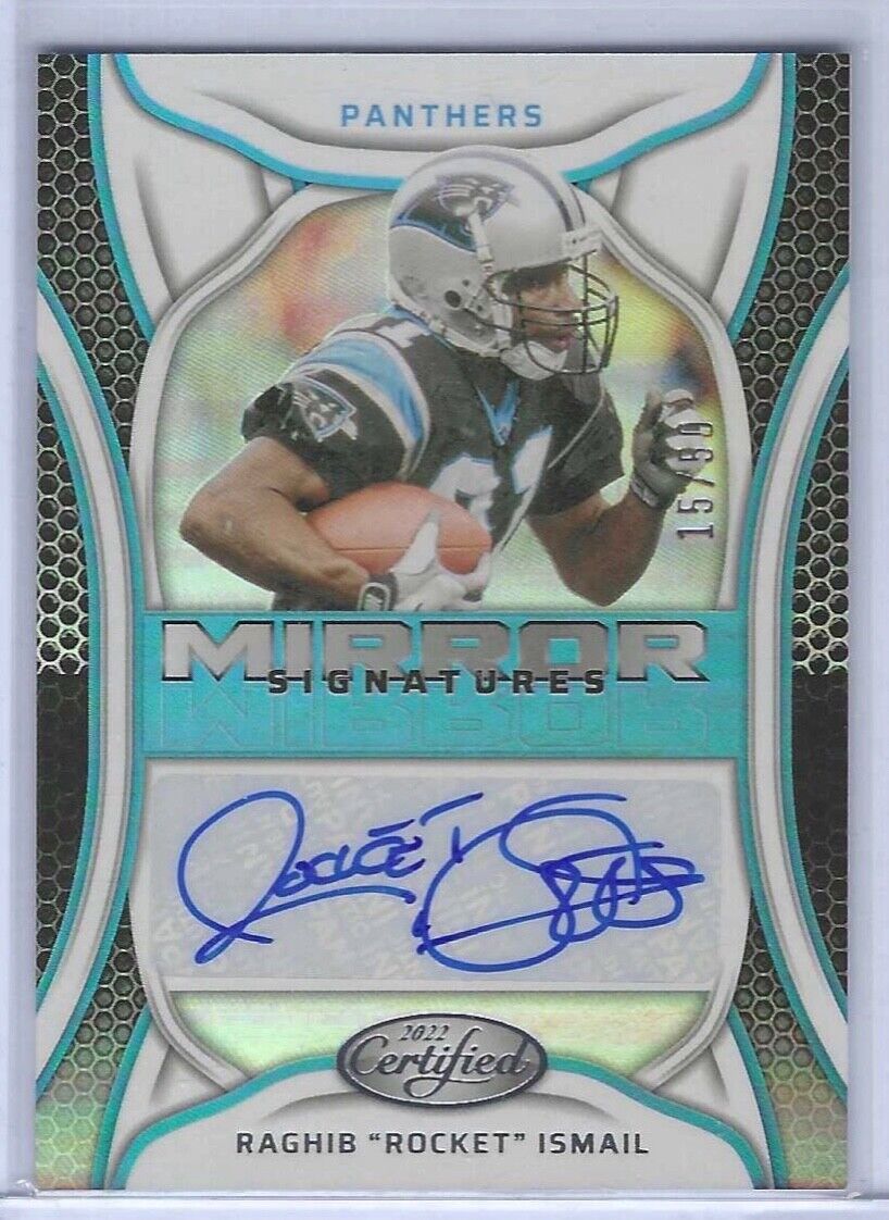 RAGHIB ISMAIL 2022 PANINI CERTIFIED SILVER FOIL MIRROR SIGNATURES AUTO #D 15/50