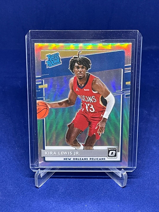 KIRA LEWIS JR 2020-21 PANINI DONRUSS OPTIC RATED ROOKIE HOLO PRIZM RC #163