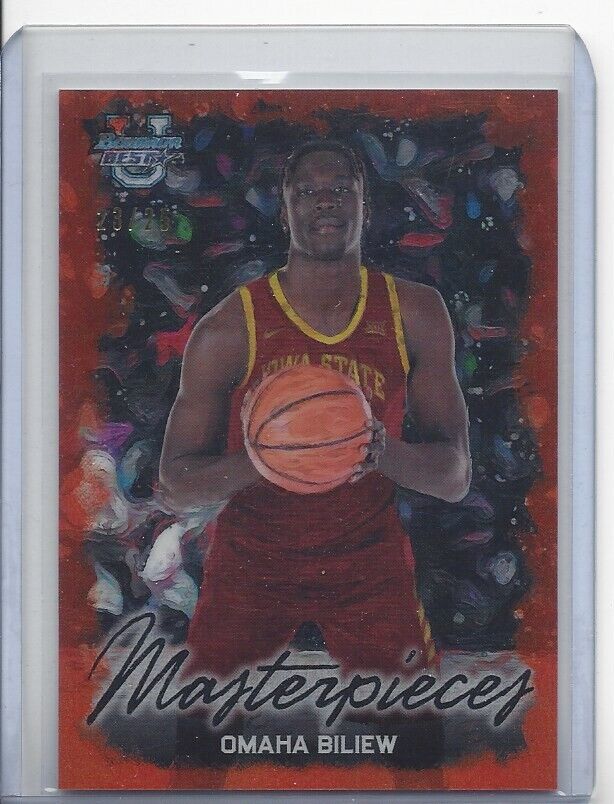 OMAHA BILIEW 2023 BOWMANS BEST ORANGE MASTERPIECES REFRACTOR #D 23/25