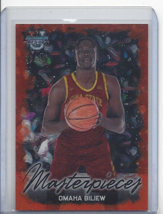 OMAHA BILIEW 2023 BOWMANS BEST ORANGE MASTERPIECES REFRACTOR #D 23/25