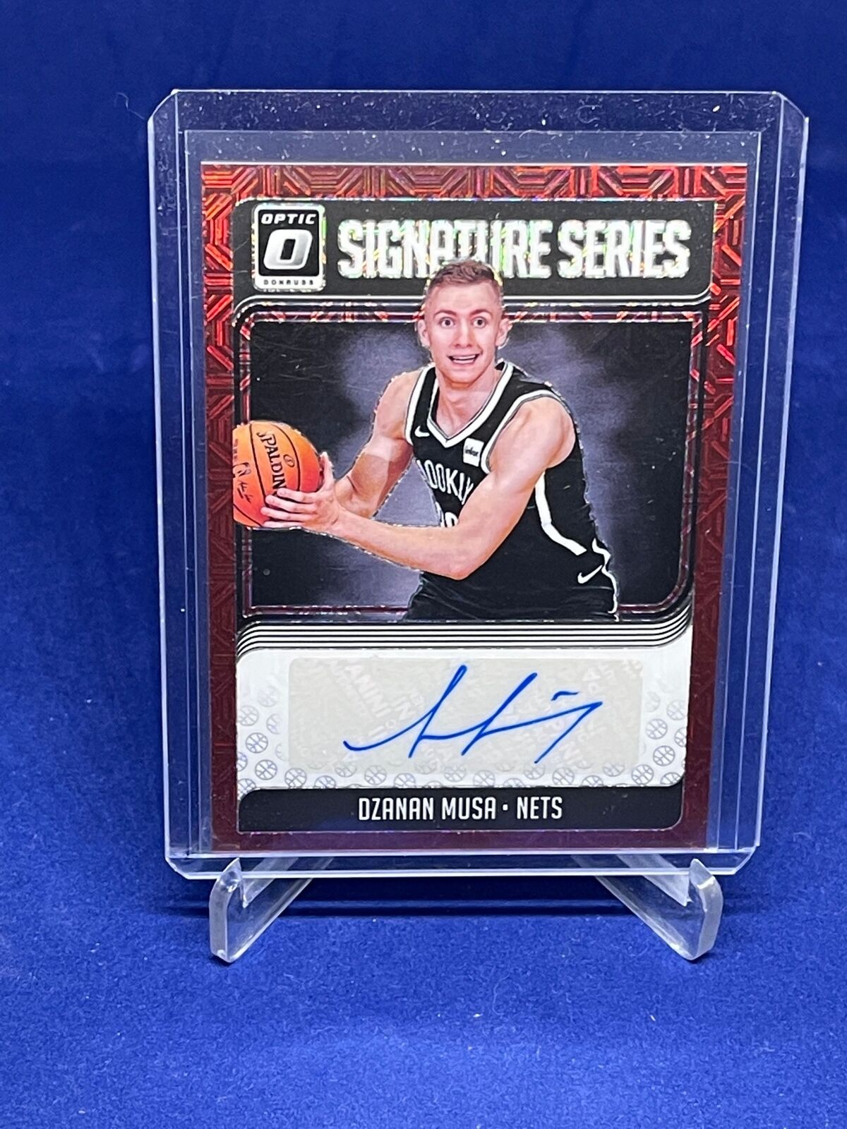 DZANAN MUSA 2018-19 PANINI DONRUSS OPTIC SIGNATURE SERIES RED CHOICE PRIZM RC
