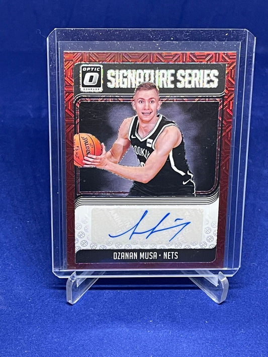 DZANAN MUSA 2018-19 PANINI DONRUSS OPTIC SIGNATURE SERIES RED CHOICE PRIZM RC