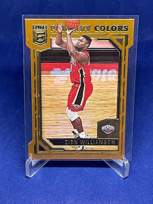 ZION WILLIAMSON 2021-22 PANINI DONRUSS ELITE PRIMARY COLORS ORANGE DIE CUT #7