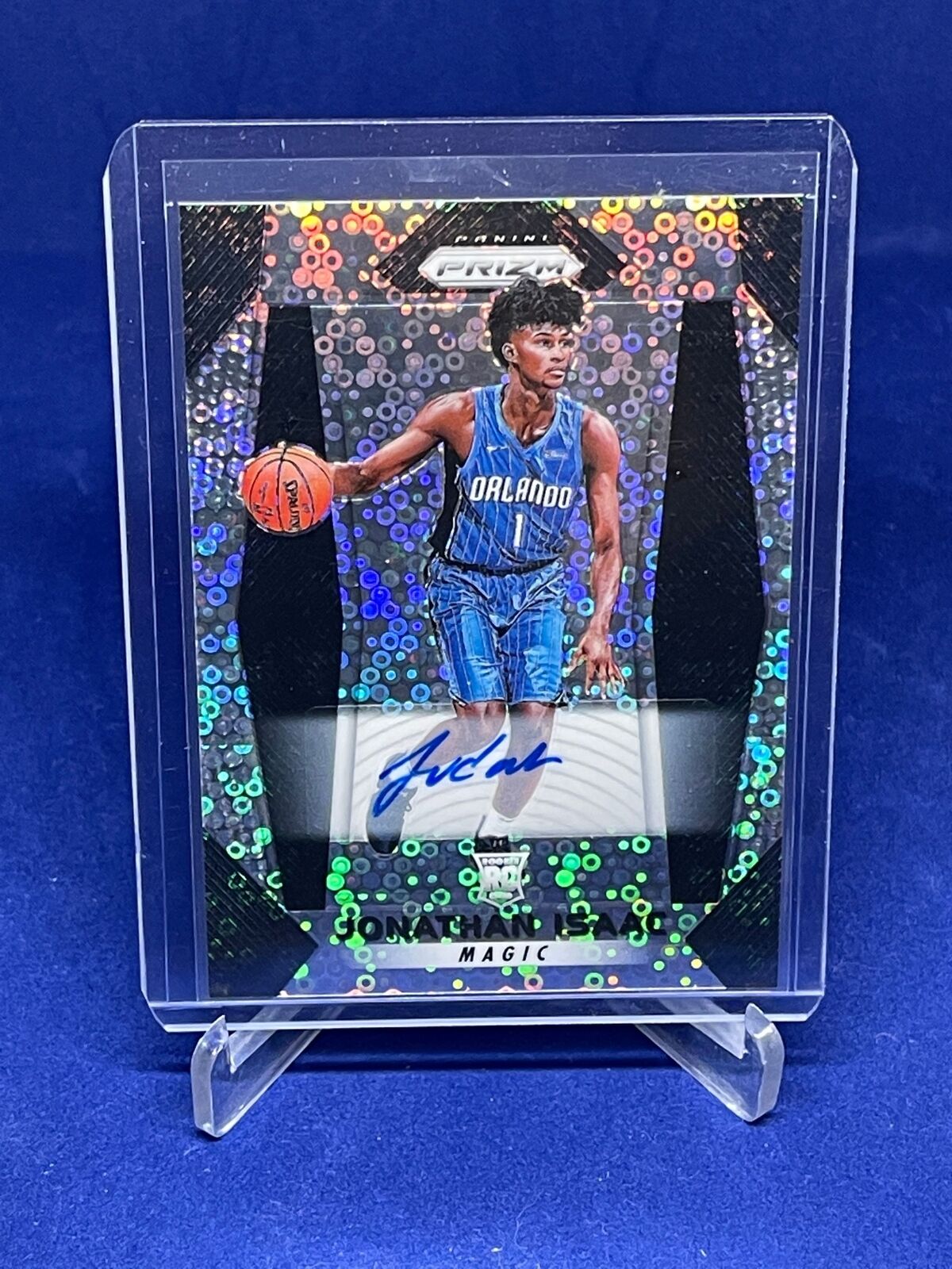 JONATHAN ISAAC 2017-18 PANINI PRIZM DISCO SILVER PRIZM AUTO ROOKIE RC #73