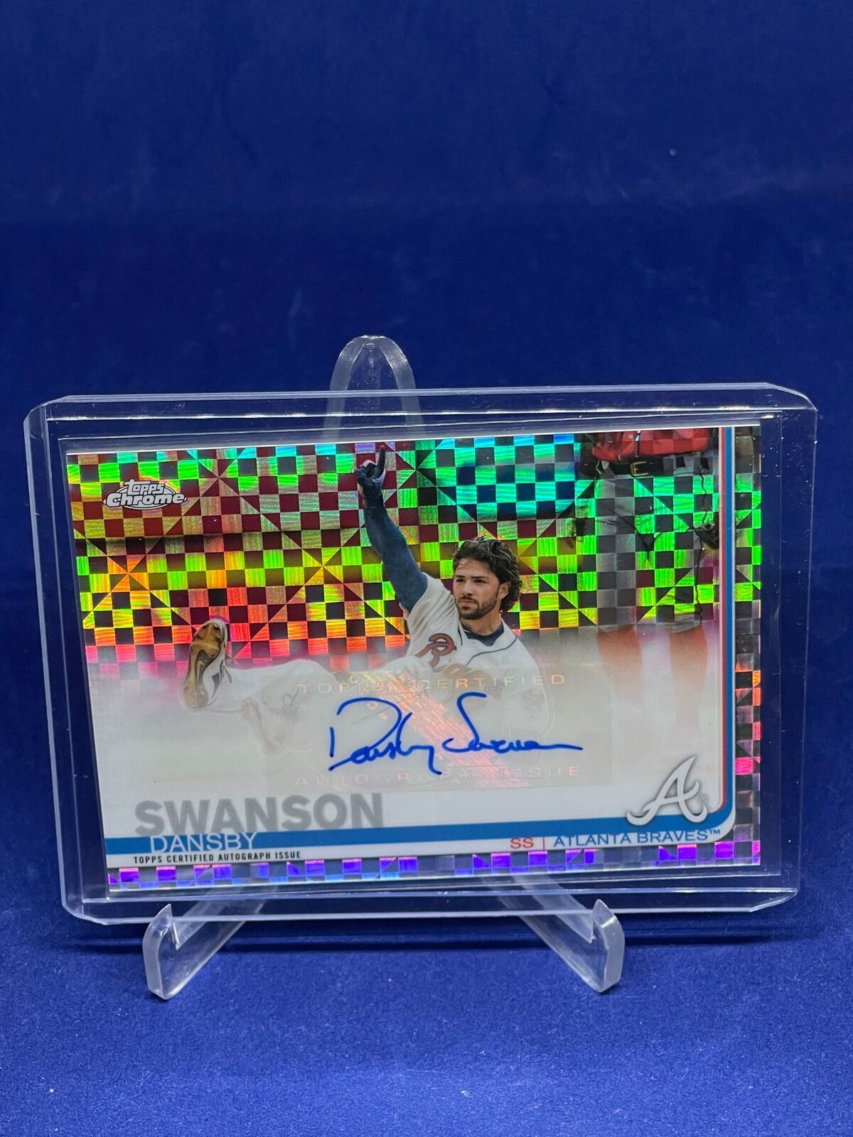 DANSBY SWANSON 2019 TOPPS CHROME UPDATE AUTO X-FRACTOR #D 3/125