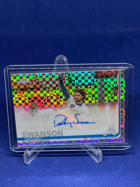 DANSBY SWANSON 2019 TOPPS CHROME UPDATE AUTO X-FRACTOR #D 3/125