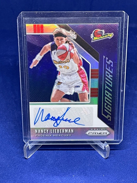 NANCY LIEBERMAN 2020 PANINI PRIZM SIGNATURES SILVER PRIZM AUTO