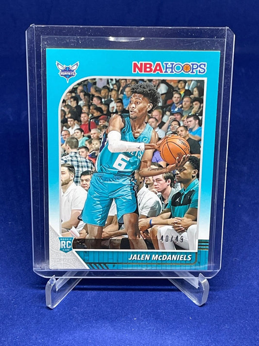 JALEN MCDANIELS 2019-20 PANINI NBA HOOPS TEAL ROOKIE RC #D 40/49