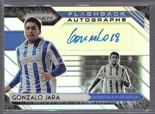 GONZALO JARA 2020-21 PANINI PRIZM SILVER PRIZM BRIGHTON FLASHBACK AUTO #D 01/25