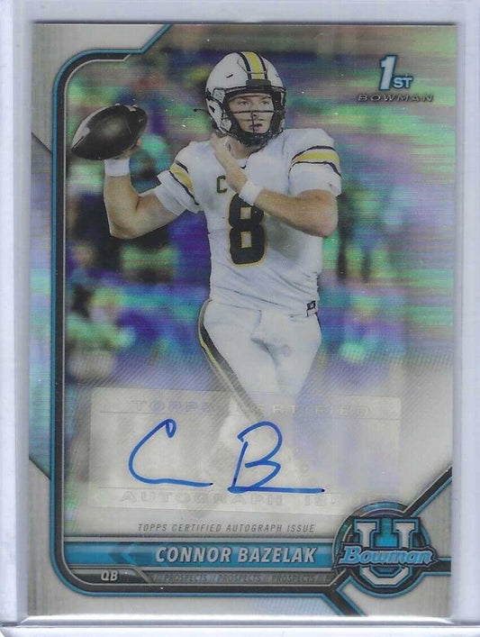 CONNOR BAZELAK 2022 BOWMAN UNIVERSITY REFRACTOR 1ST PROSPECT INDIANA AUTO