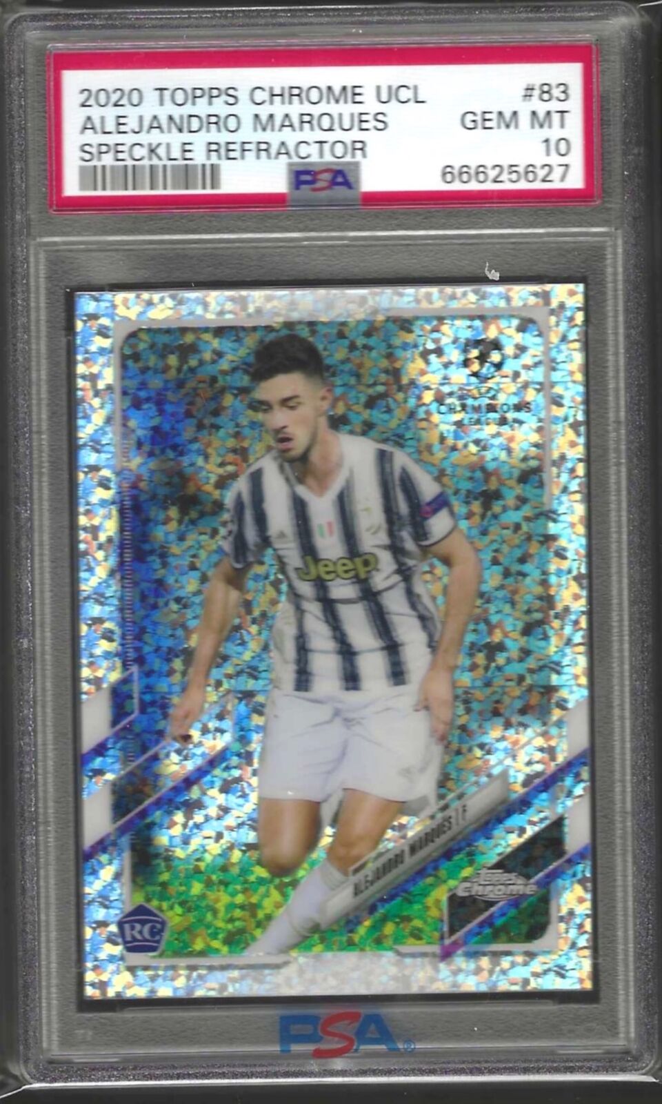 ALEJANDRO MARQUES 2020-21 TOPPS CHROME SPECKLE REFRACTOR RC #83 PSA 10 GEM POP 2