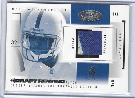 EDGERRIN JAMES 2004 FLEER NFL HOT PROSPECTS DRAFT REWIND PATCH #D 14/14