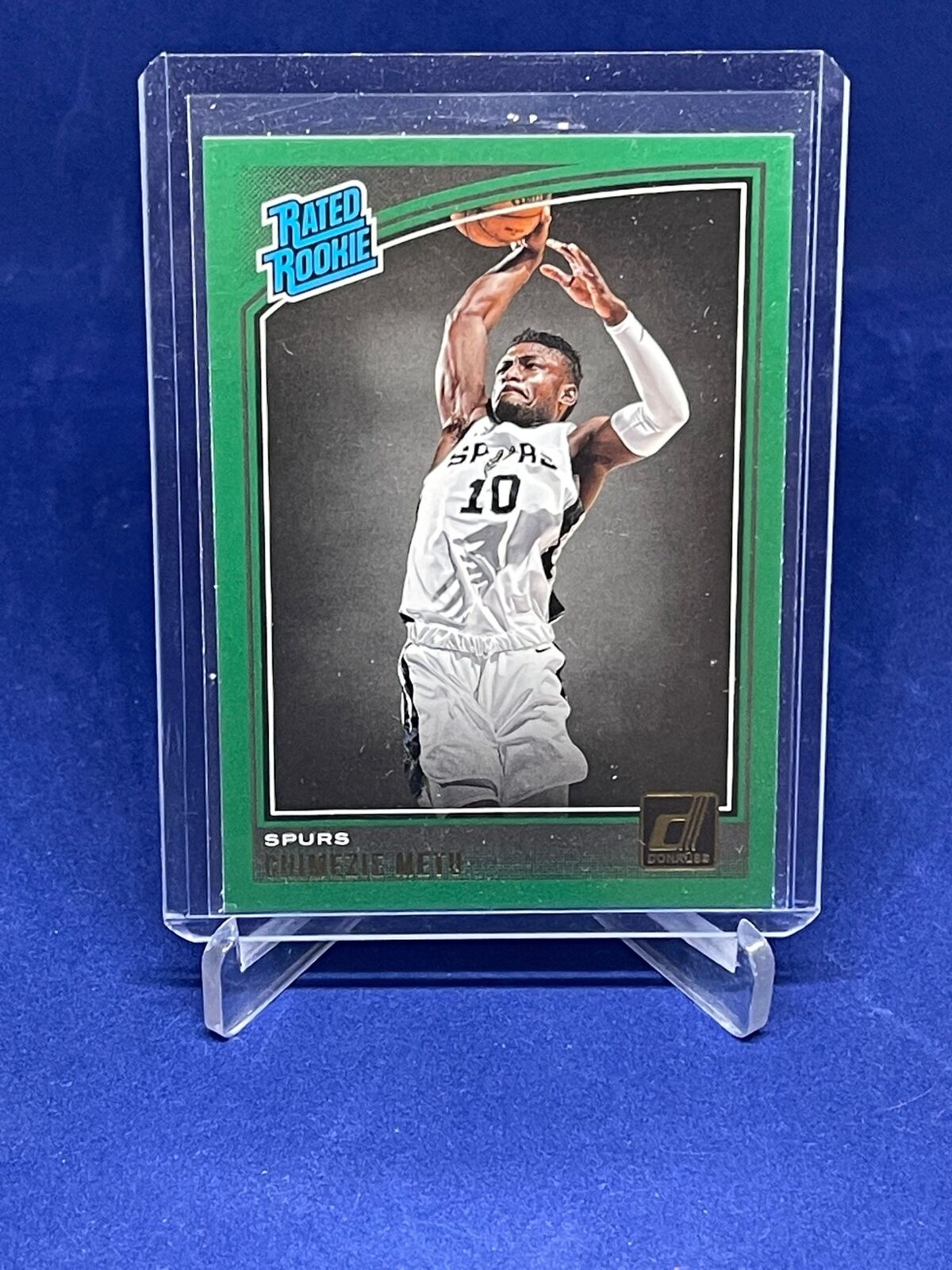 CHIMEZIE METU 2018-19 PANINI DONRUSS RATED ROOKIE GREEN FLOOD RC #195