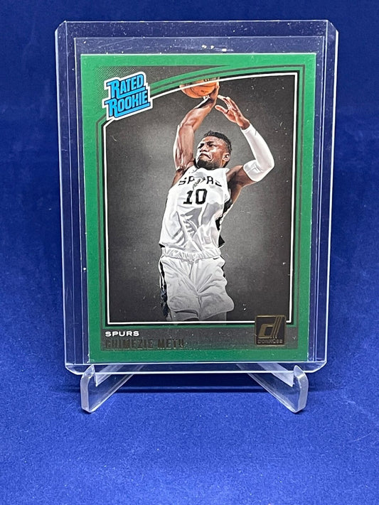 CHIMEZIE METU 2018-19 PANINI DONRUSS RATED ROOKIE GREEN FLOOD RC #195