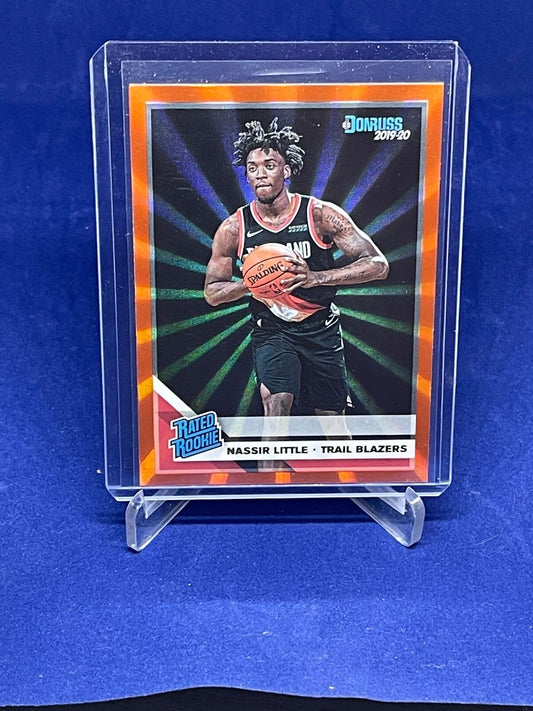 NASSIR LITTLE 2019-20 PANINI DONRUSS RATED ROOKIE ORANGE LASER RC #223