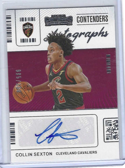 COLLIN SEXTON 2021-22 PANINI CONTENDERS AUTO #D 085/199