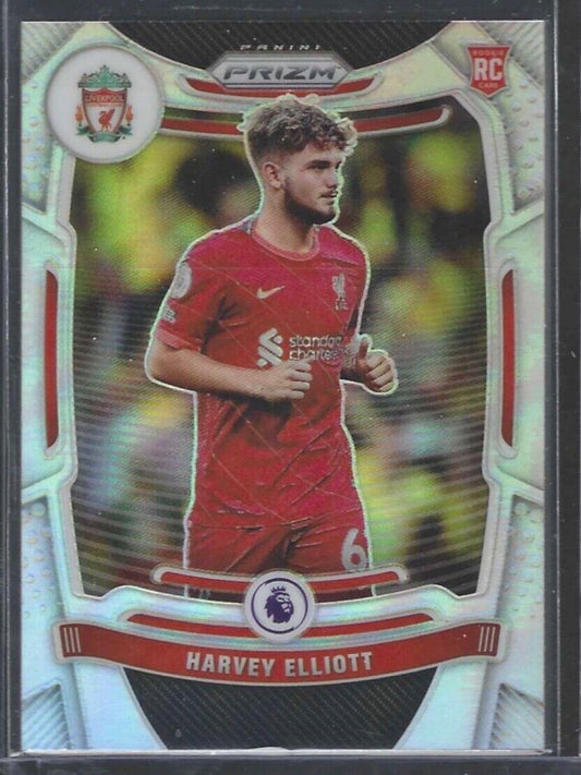 HARVEY ELLIOTT 2021-22 PANINI PRIZM EPL SILVER PRIZM ROOKIE RC #87