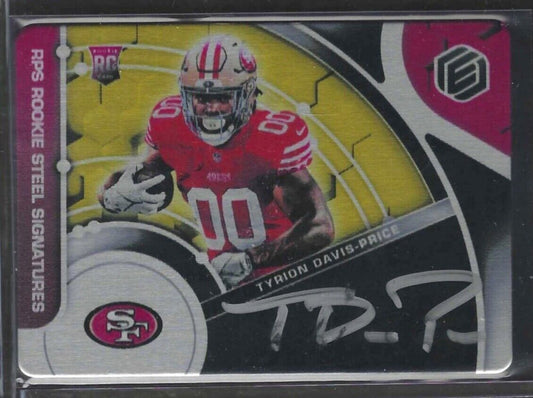 TYRION DAVIS-PRICE 2022 PANINI ELEMENTS GOLD ROOKIE STEEL AUTO RC #D 57/79