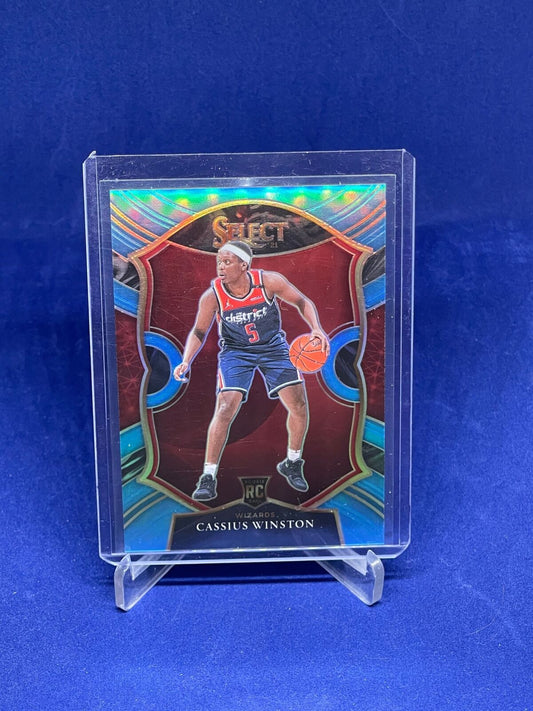 CASSIUS WINSTON 2020-21 PANINI SELECT CONCOURSE BLUE PRIZM ROOKIE RC #D 178/299