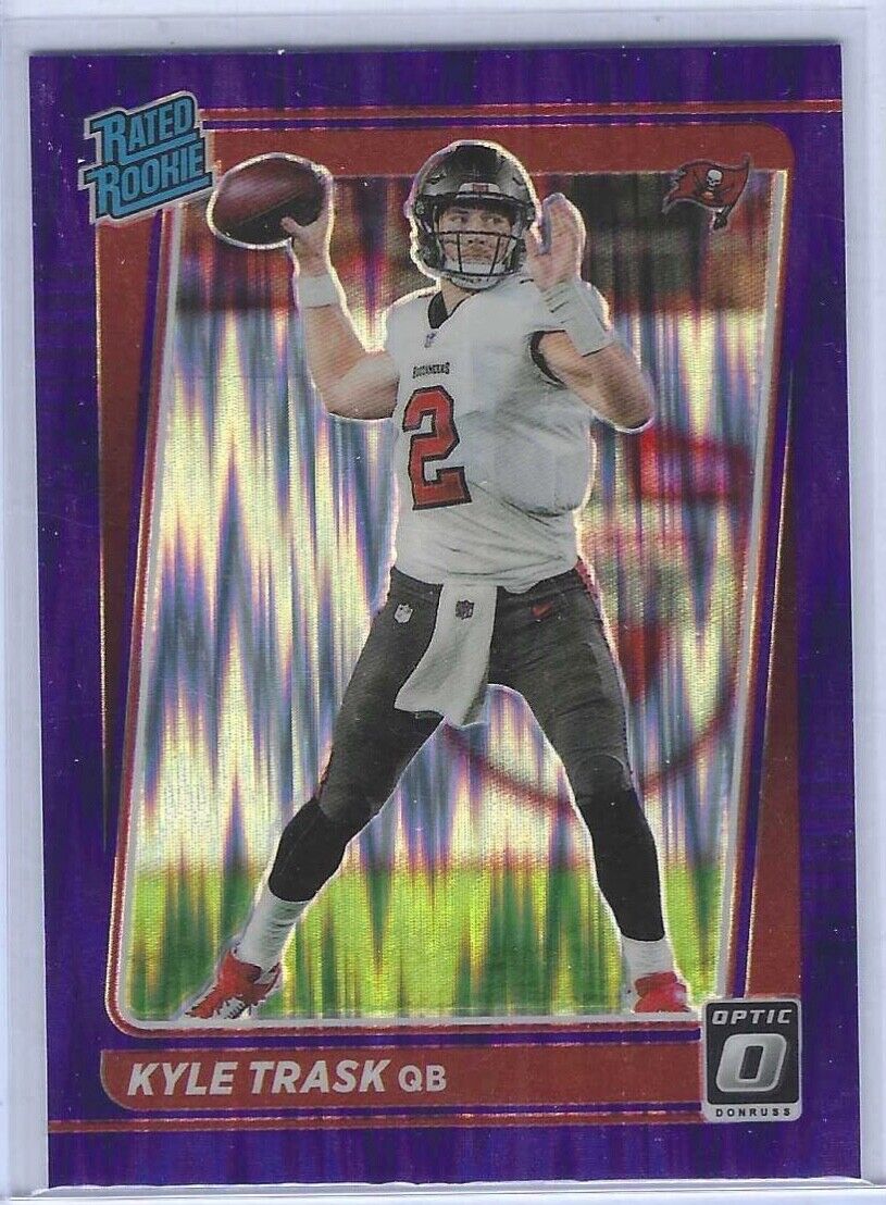 KYLE TRASK 2021 PANINI DONRUSS OPTIC PURPLE SHOCK HOLO RATED ROOKIE RC #209
