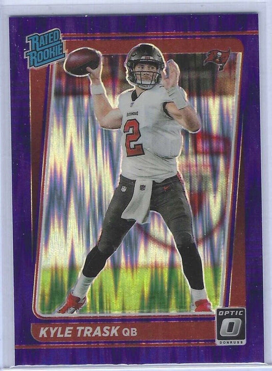 KYLE TRASK 2021 PANINI DONRUSS OPTIC PURPLE SHOCK HOLO RATED ROOKIE RC #209