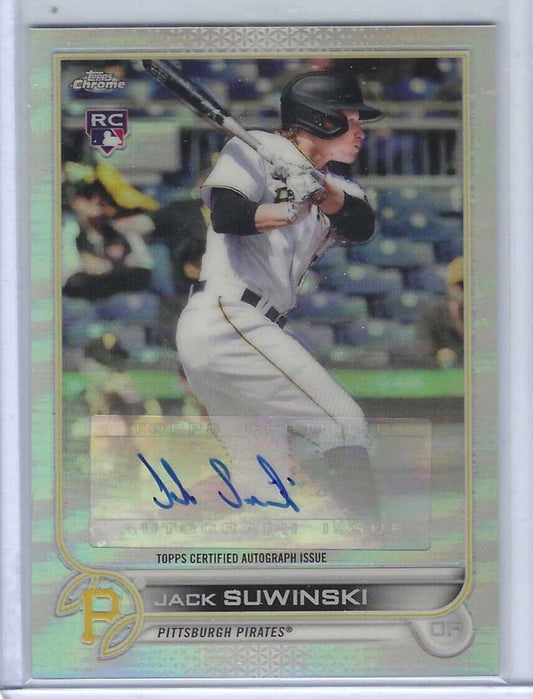 JACK SUWINKSKI 2022 TOPPS CHROME UPDATE REFRACTOR ROOKIE AUTO RC #AC-JSU