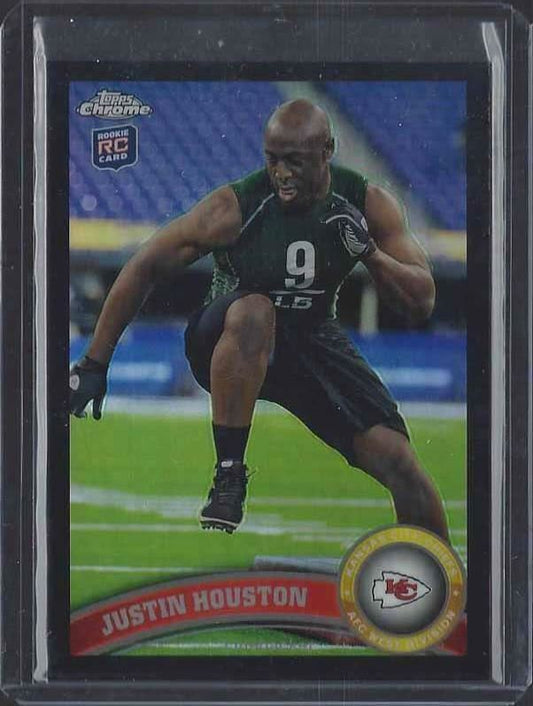 JUSTIN HOUSTON 2011 TOPPS CHROME ROOKIE BLACK REFRACTOR RC #D 73/299
