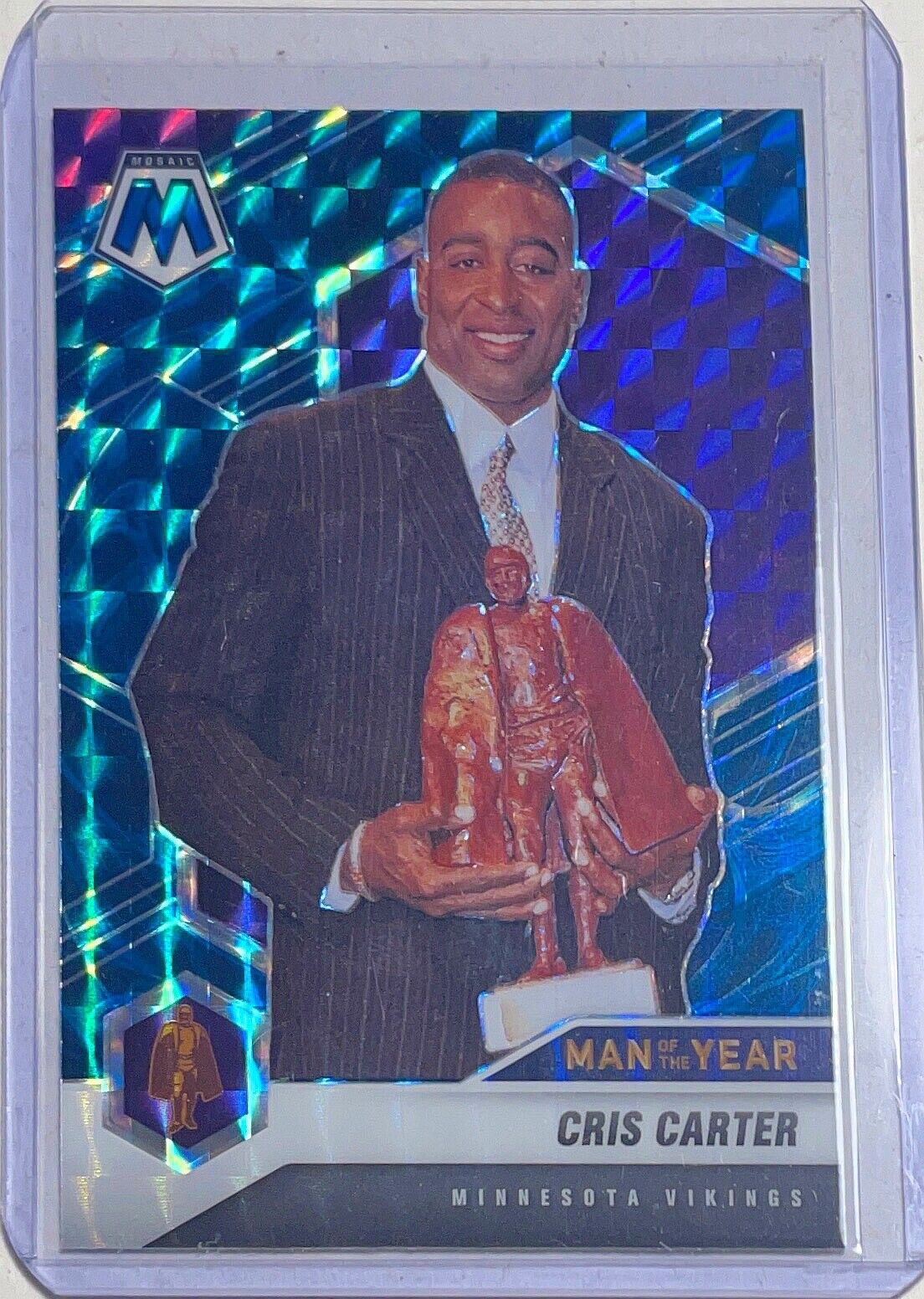 CHRIS CARTER 2021 PANINI MOSAIC MAN OF THE YEAR GENESIS PRIZM SSP #277