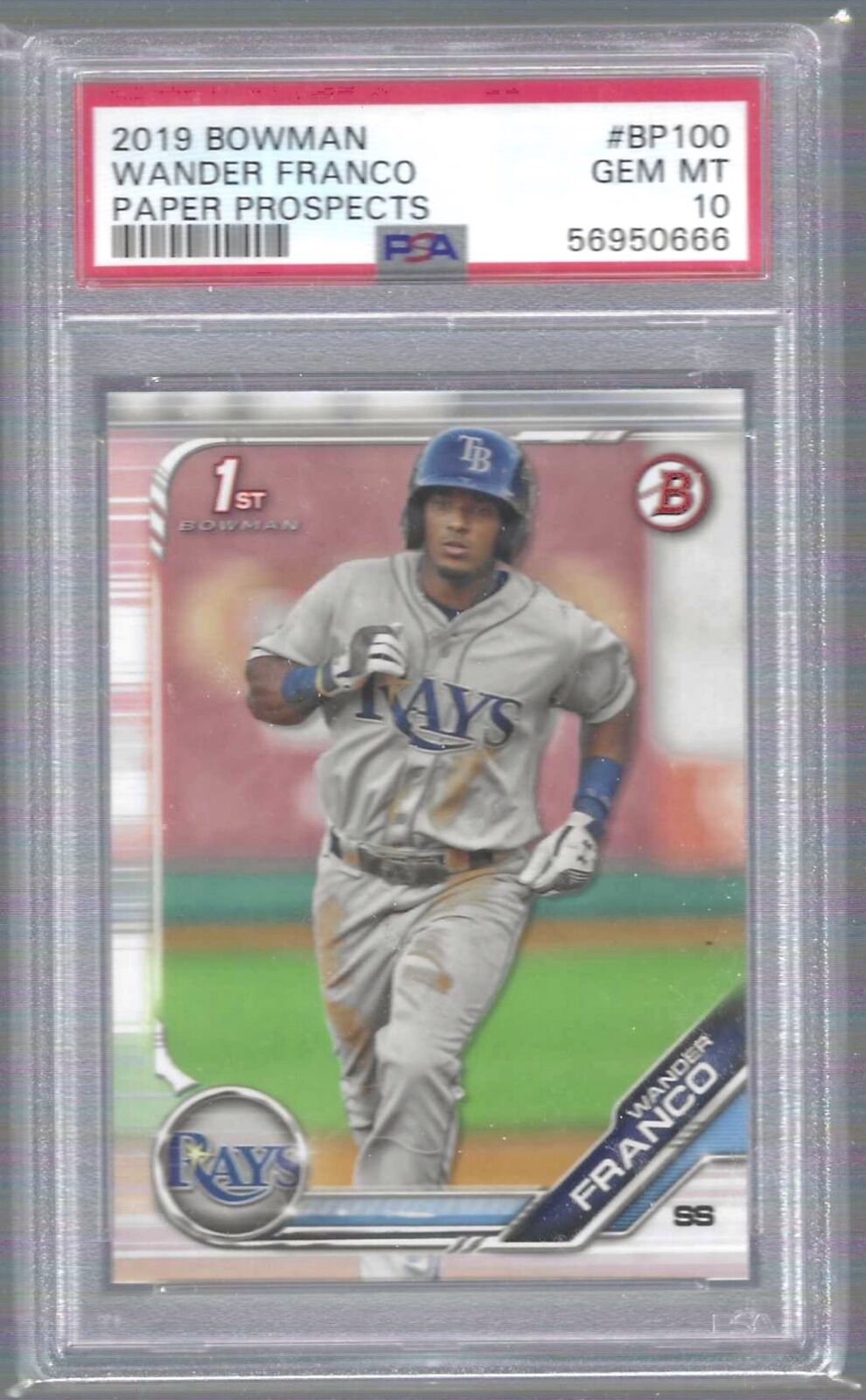WANDER FRANCO 2019 BOWMAN 1ST PAPER PROSPECTS PSA 10 GEM MINT