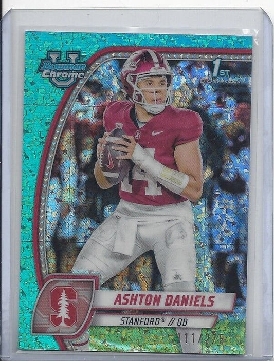 ASHTON DANIELS 20224 BOWMAN CHROME UNIV 1ST AQUA MINI DIAMOND REFRACTOR /275