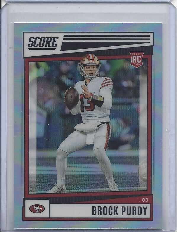 BROCK PURDY 2022 PANINI CHRONICLES SCORE SILVER PRIZM ROOKIE RC #401