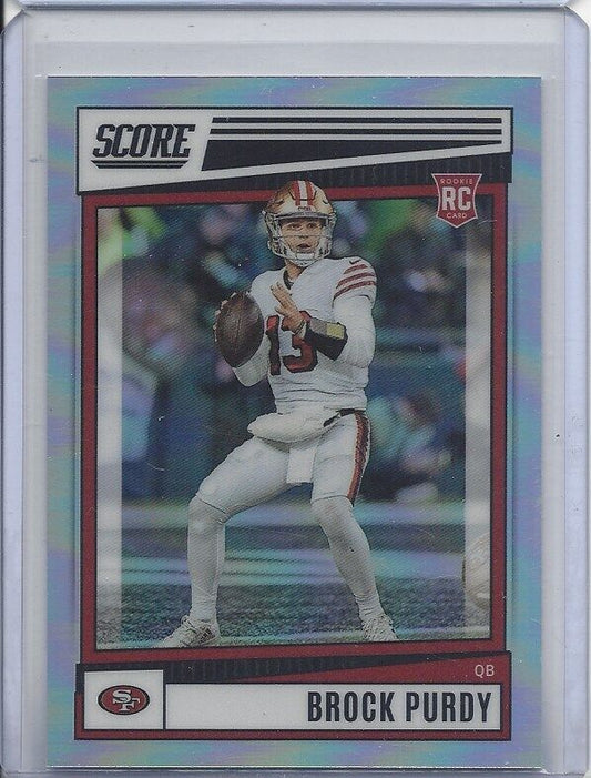 BROCK PURDY 2022 PANINI CHRONICLES SCORE SILVER PRIZM ROOKIE RC #401