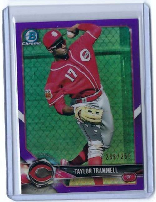TAYLOR TRAMMELL 2018 TOPPS BOWMAN CHROME PURPLE REFRACTOR #D 238/250