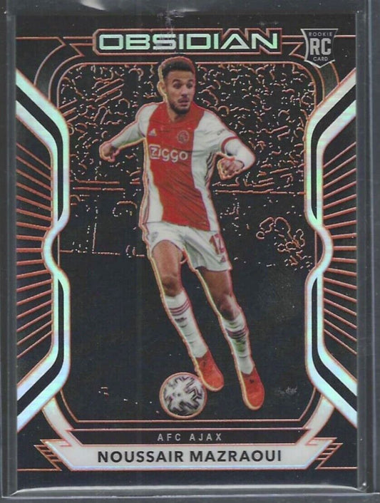 NOUSSAIR MAZRAOUI 2020-21 PANINI OBSIDIAN ORANGE ETCH ROOKIE RC #D /50