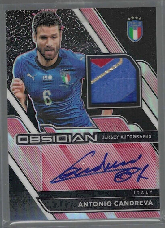 ANTONIO CANDREVA 2020-21 PANINI OBSIDIAN RED ETCH PATCH AUTO #D 3/5
