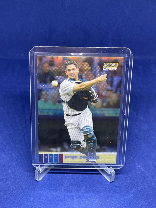 JORGE POSADA 2020 STADIUM CLUB CHROME GOLD REFRACTOR #D 8/50