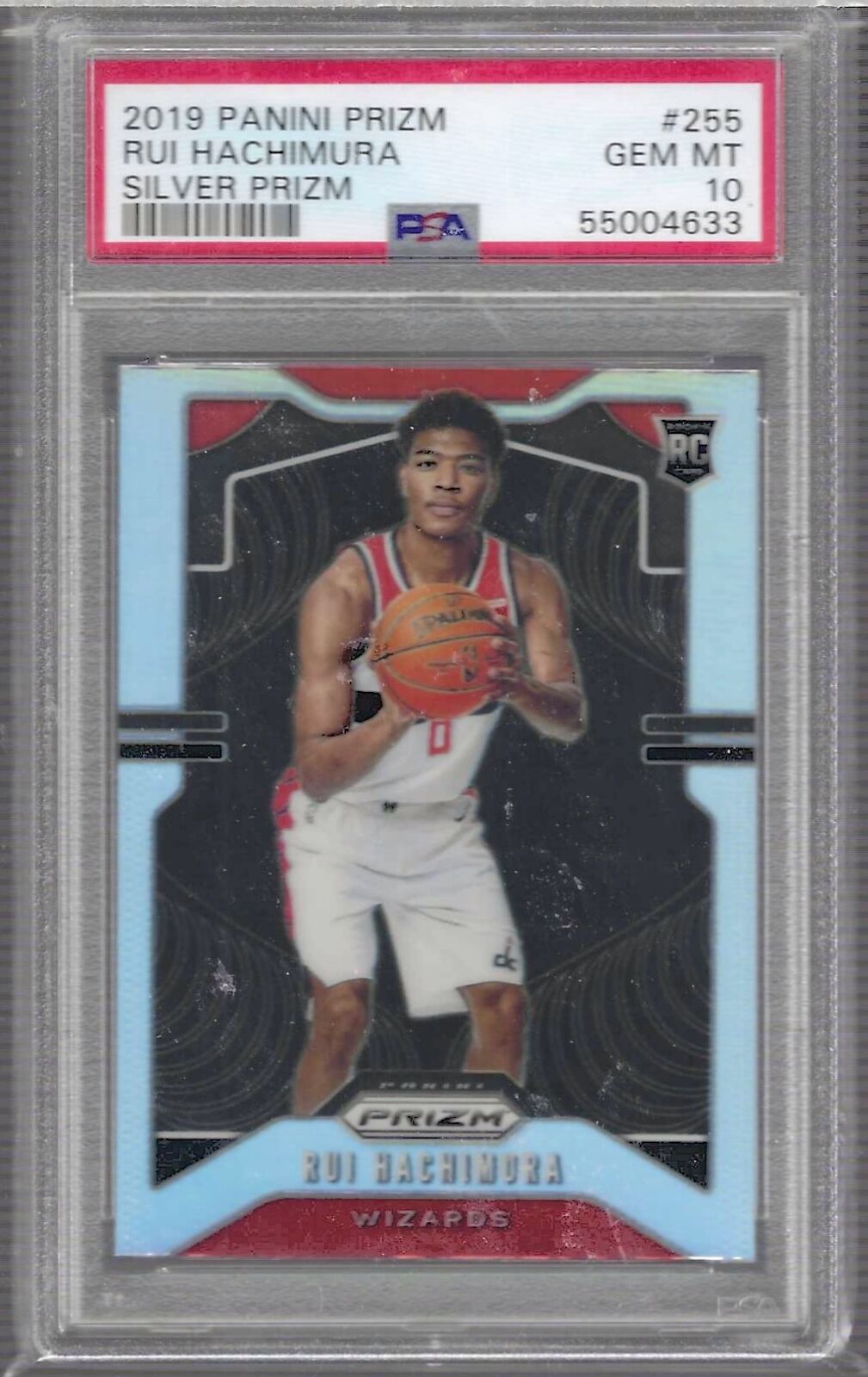 RUI HACHIMURA 2019 PANINI PRIZM SILVER PRIZM ROOKIE RC PSA 10 GEM MINT