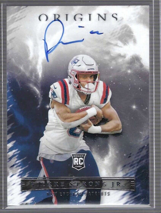PIERRE STRONG JR 2022 PANINI ORIGINS ROOKIE ON CARD AUTO RC #RAU-PST
