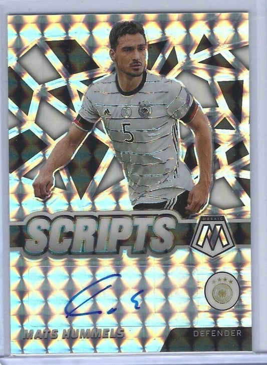 MATS HUMMELS 2021-22 PANINI MOSAIC SILVER MOSAIC PRIZM SCRIPTS AUTO #S-MH