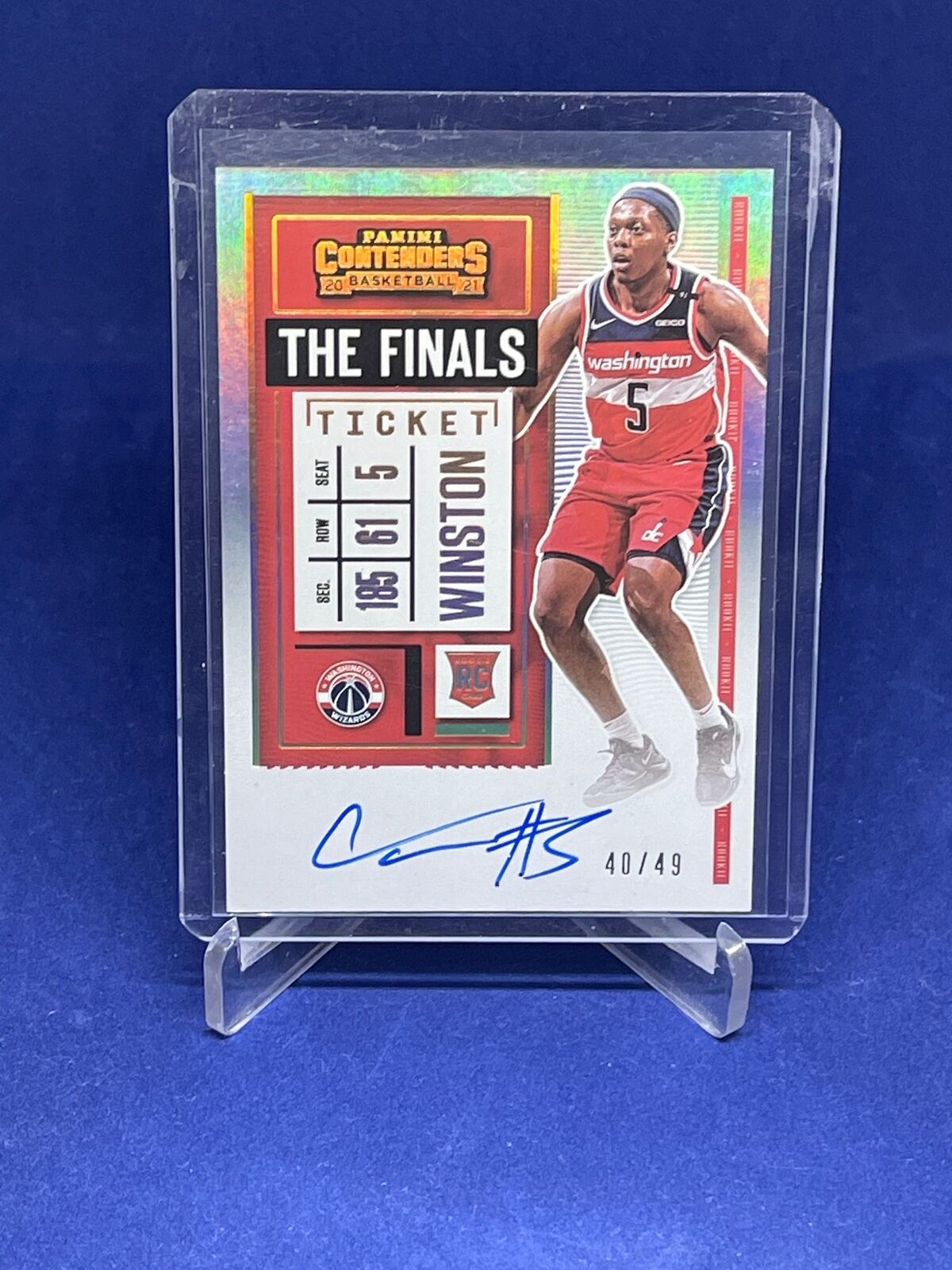 CASSIUS WINSTON 2020-21 PANINI CONTENDERS THE FINALS TICKET AUTO RC #D 40/49