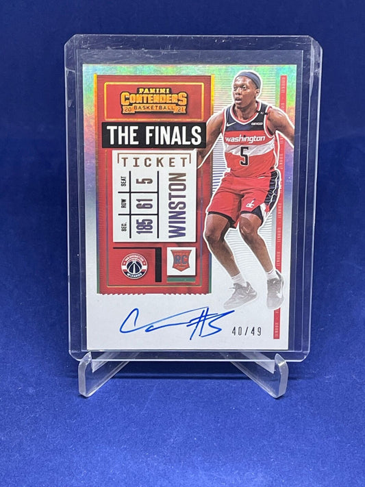 CASSIUS WINSTON 2020-21 PANINI CONTENDERS THE FINALS TICKET AUTO RC #D 40/49
