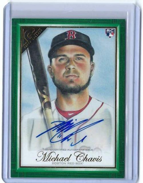 MICHAEL CHAVIS 2019 TOPPS GALLERY GREEN AUTO RC #D 76/99