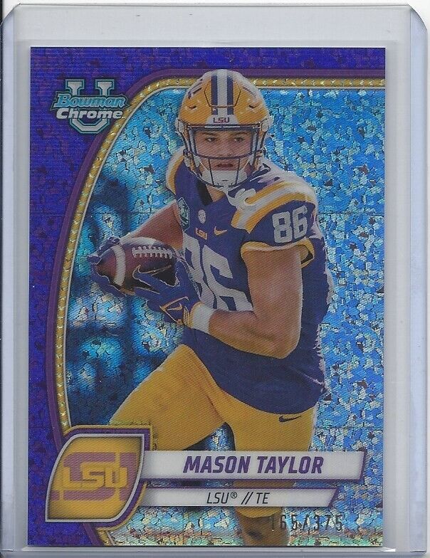 MASON TAYLOR 2024 BOWMAN CHROME UNIVERSITY PURPLE MINI DIAMOND REFRACTOR #D /375