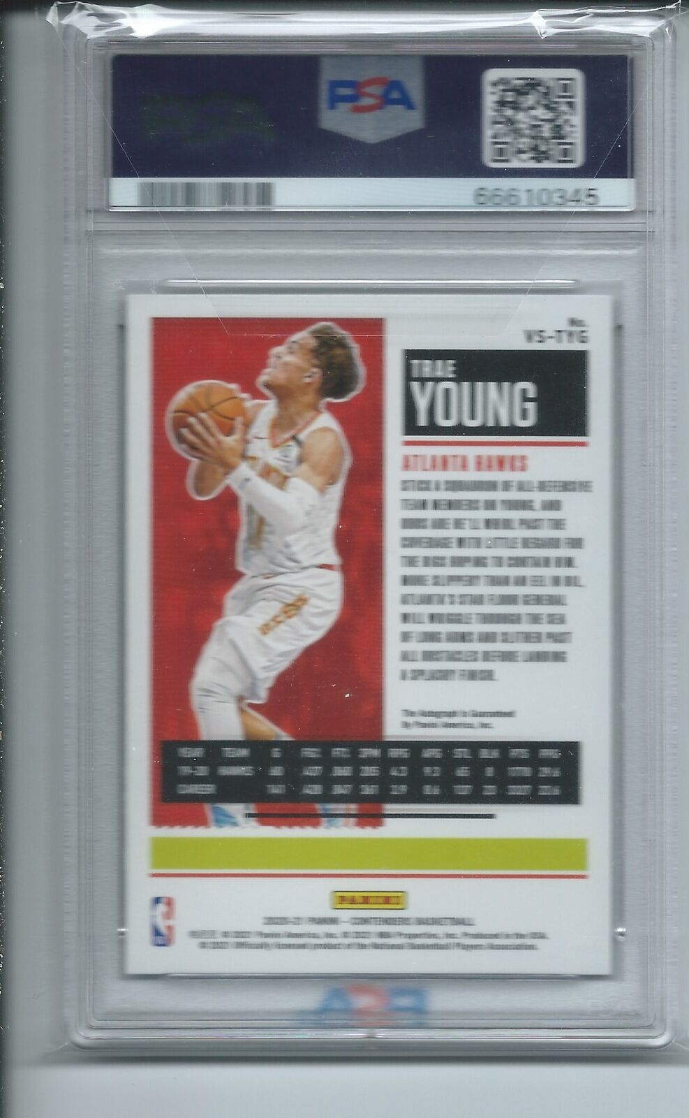 TRAE YOUNG 2020-21 CONTENDERS VETERAN PLAYOFF TICKET AUTO 10/49 PSA 9 MINT POP 7