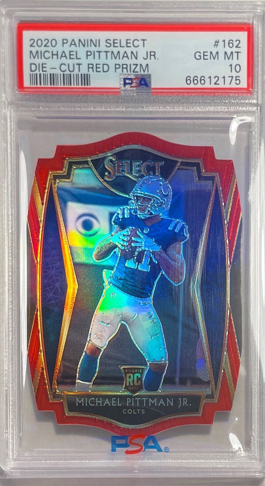 MICHAEL PITTMAN JR. 2020 SELECT DIE CUT RED PRIZM RC #162 PSA 10 GEM MINT POP 4